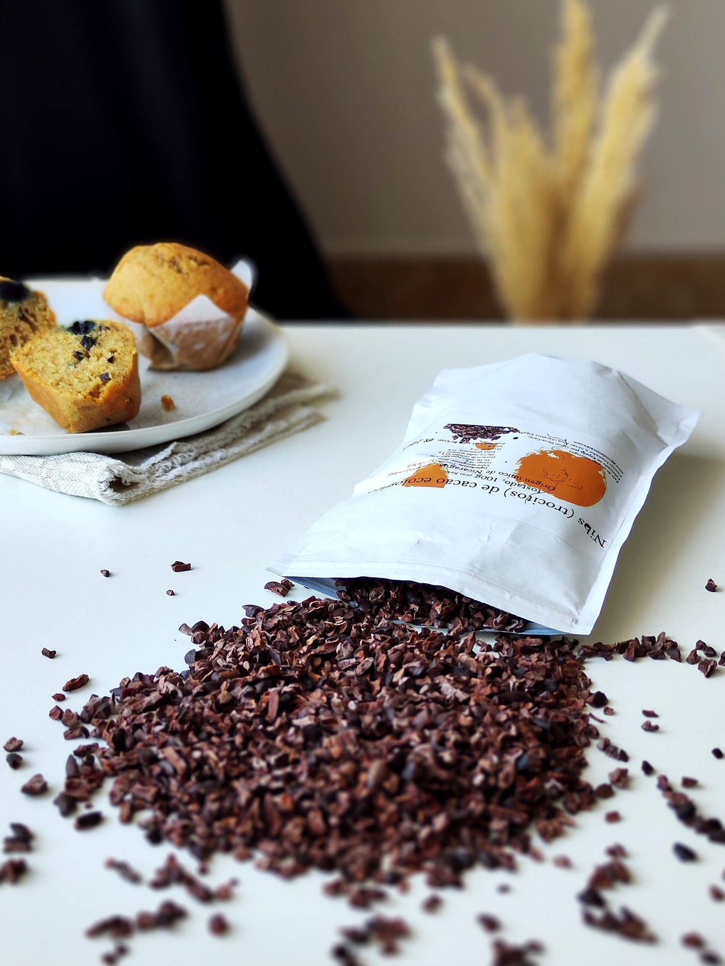 Skrudintos ir skaldytos kakavos pupelės gabaliukais, ekologiškos (Kakavos Nibsai), 100g