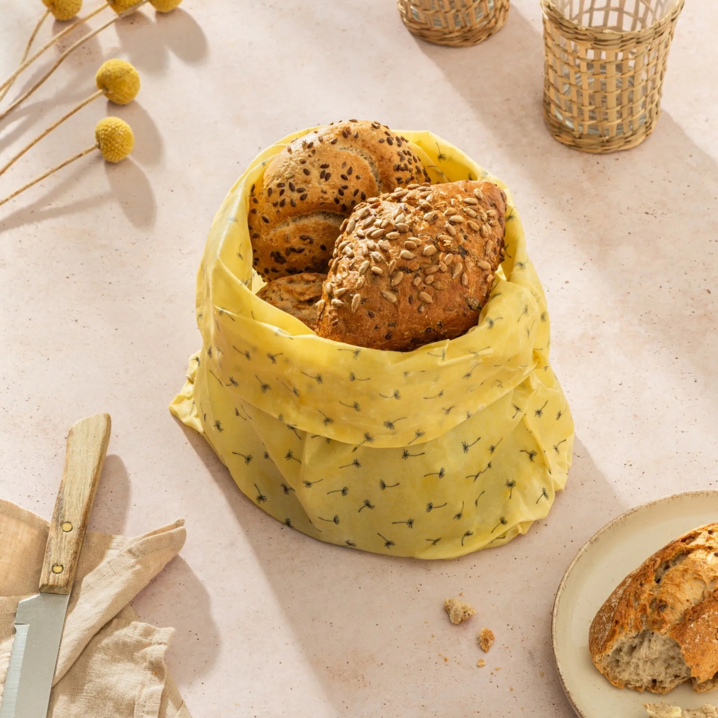 Bolsa para pan de cera de abeja