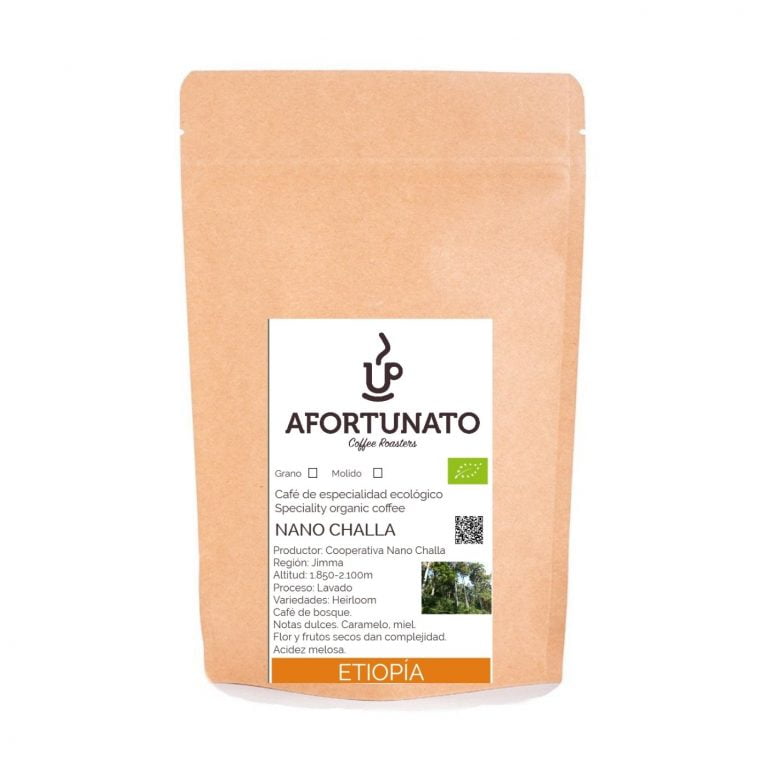 Organic coffee NANO CHALLA, Etiopía, 250 g. High quality speciality coffee