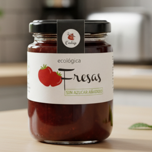Organic Strawberry jam without added sugar nor sweeteners, 250g