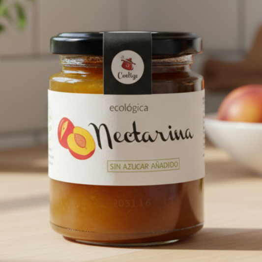 Organic Nectarine jam without added sugar nor sweeteners, 250g