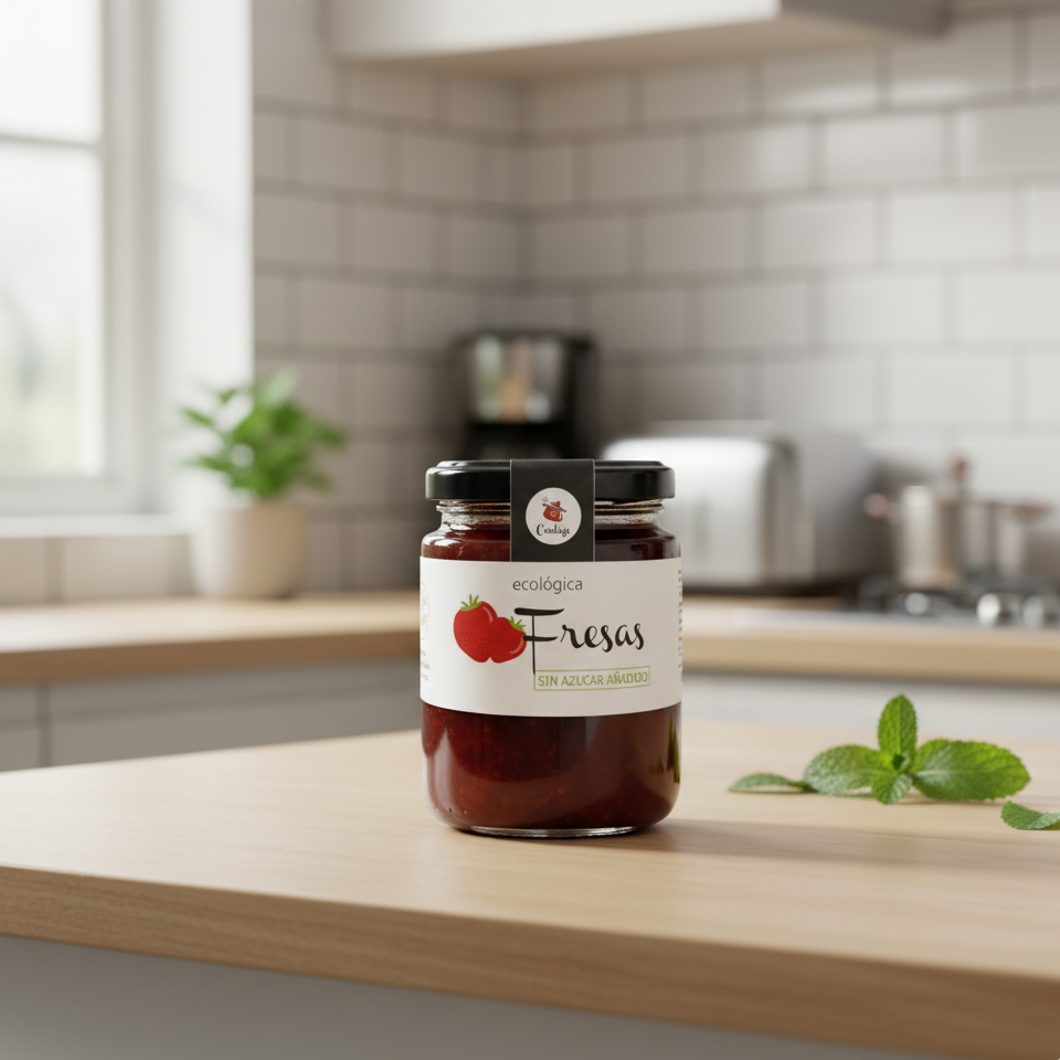 Organic Strawberry jam without added sugar nor sweeteners, 250g
